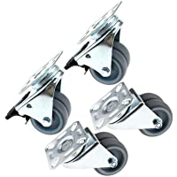 4 ruedas giratorias de 50 mm- capacidad de carga de 400 kg- doble caste 2 con freno 2 sin freno